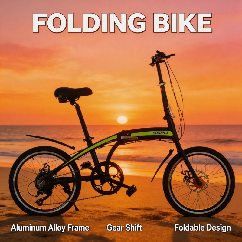 Commuter Biking - Vélo pliant en alliage d'aluminium léger