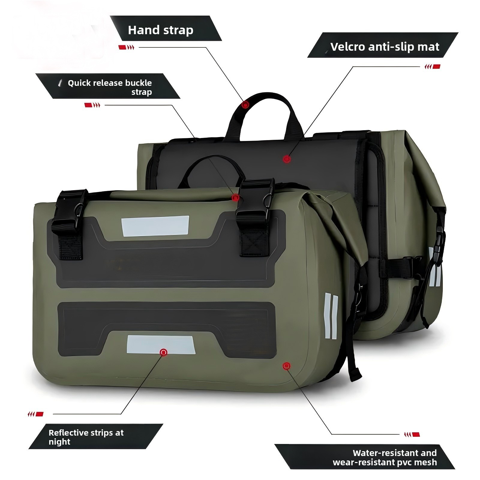Panniers Waterproof Rear - Sacs de selle pour moto 30L