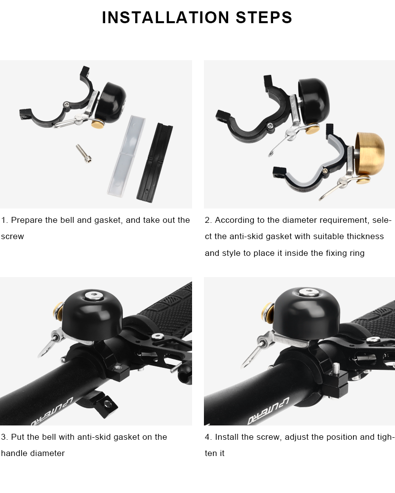 Sonnette rétro en cuivre pour  - Bell Handlebar Ring avis et prix