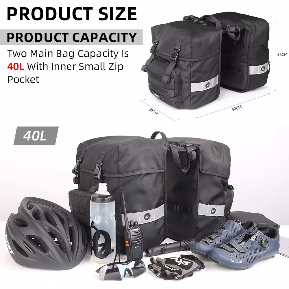 Sacoche de vélo 40L 2 en 1, sa - Panniers Waterproof Rear avis et prix