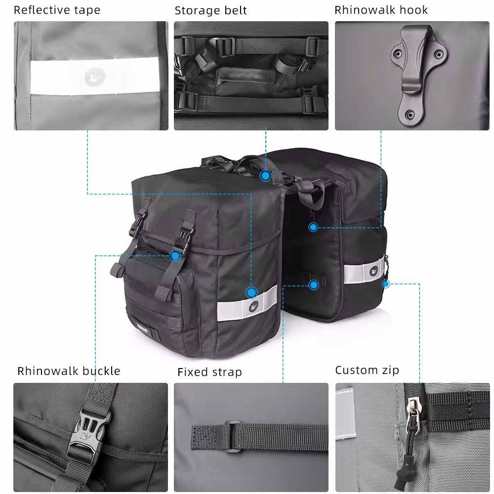 Sacoche de vélo 40L 2 en 1, sa - Panniers Waterproof Rear avis et prix