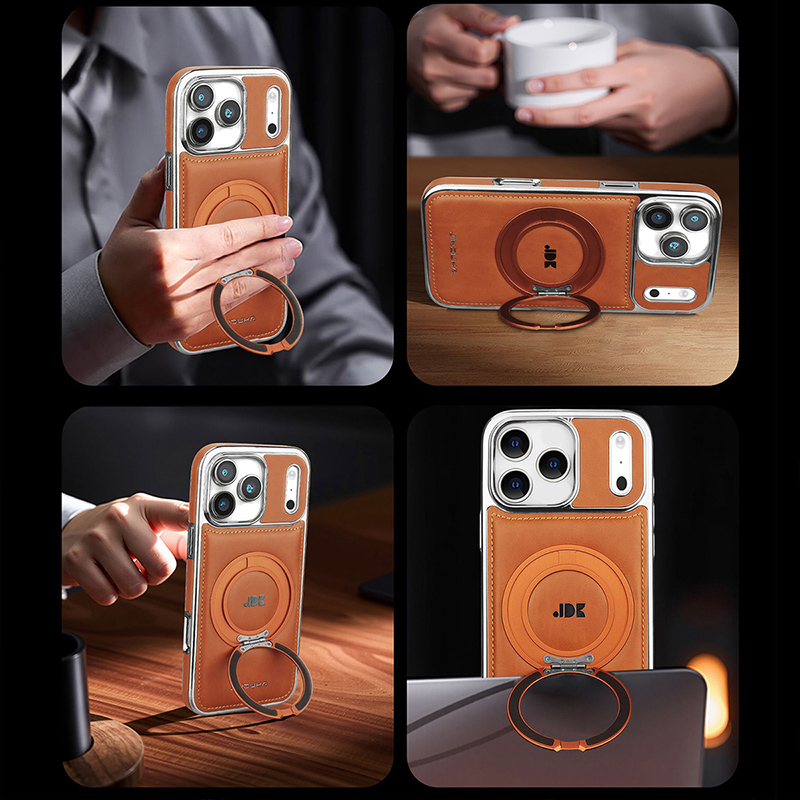 Coque de téléphone en cuir ave - Kickstand Adjustable avis et prix
